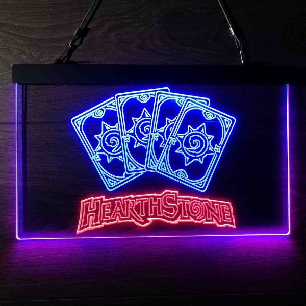 Hearthstone Cards Dual LED Neon Light Sign